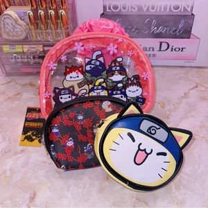 Nyaruto Cherry Blossom Cosmetic Bag Set (BUNDLE)